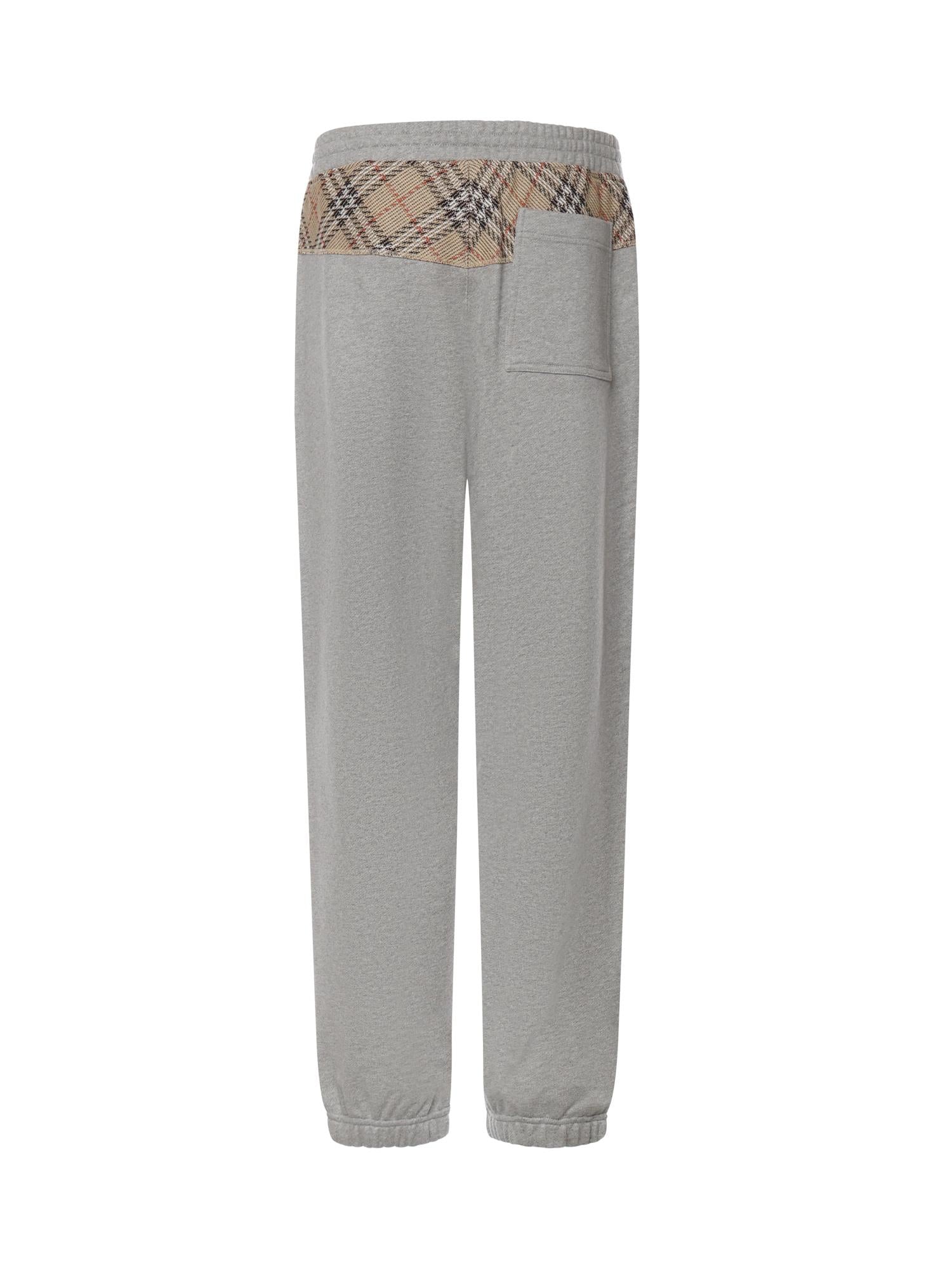 Pantaloni da jogging in cotone con applicazione Check 8120757 A2142 BURBERRY 