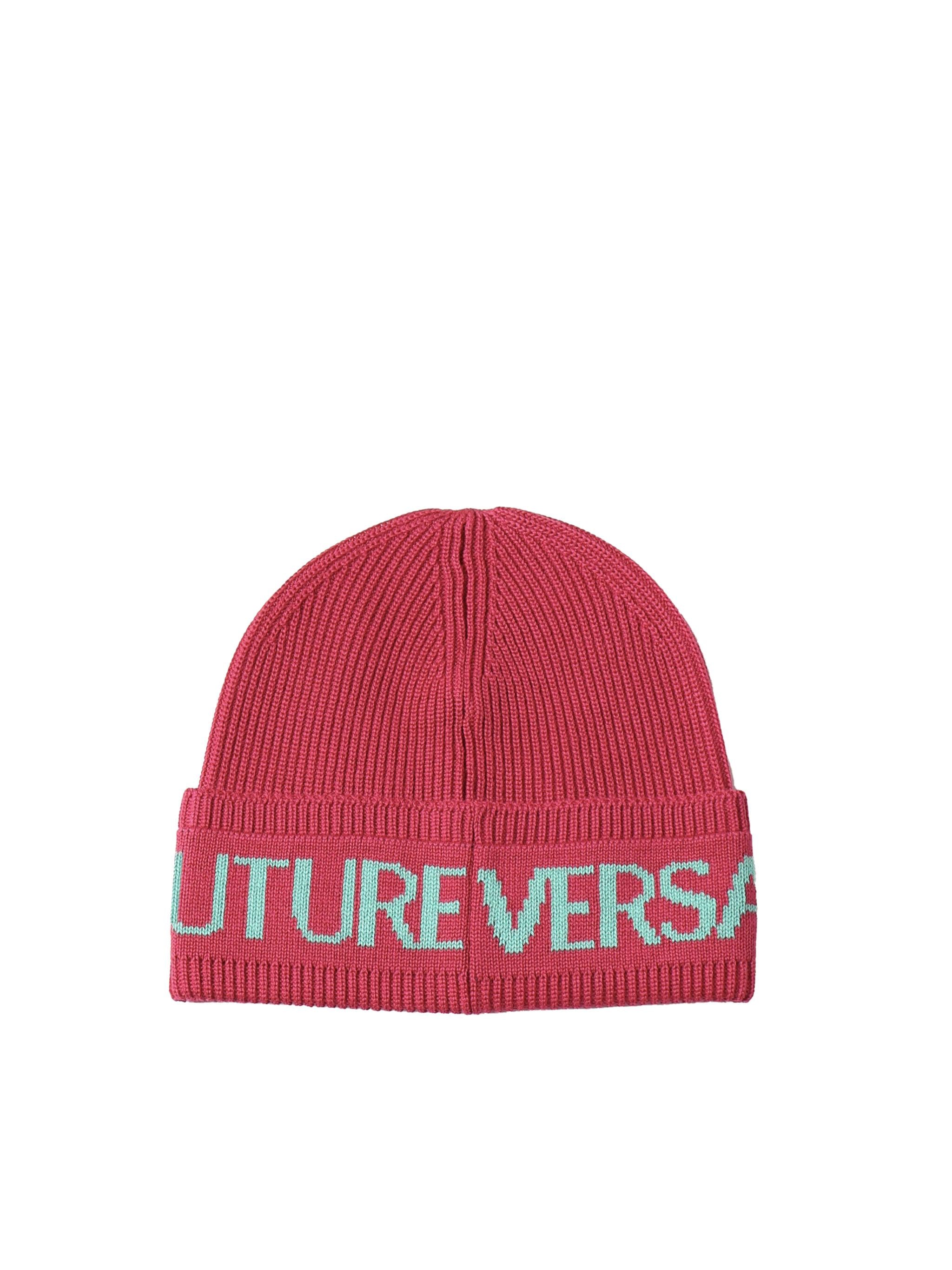 Beanie in maglia con logo 77HAZK40 ZG020T03 VERSACE JEANS COUTURE 