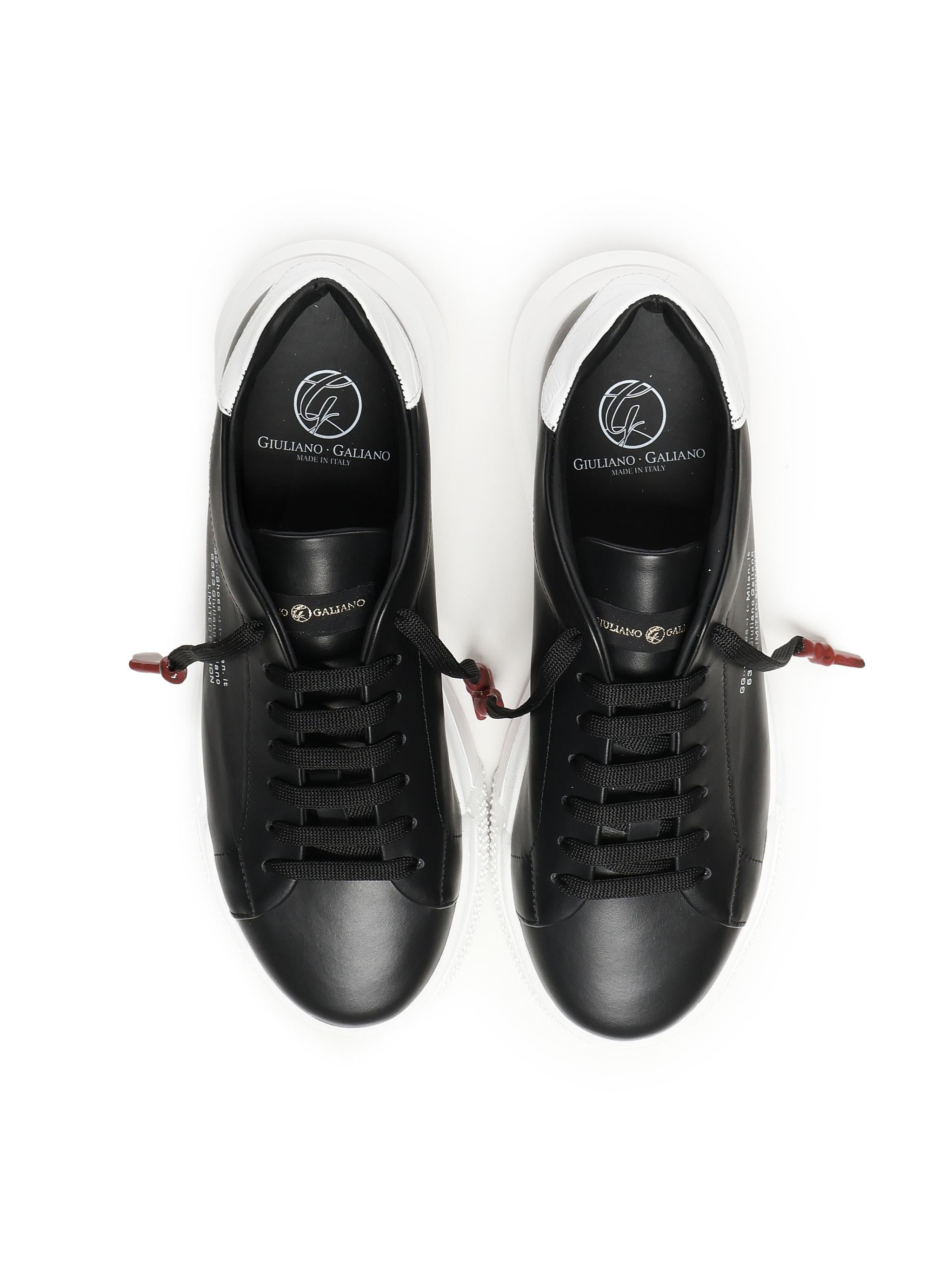 Sneakers Nemesis in nappa NEMESIS2 TRIPLEBLACK/WHITE GIULIANO GALIANO 