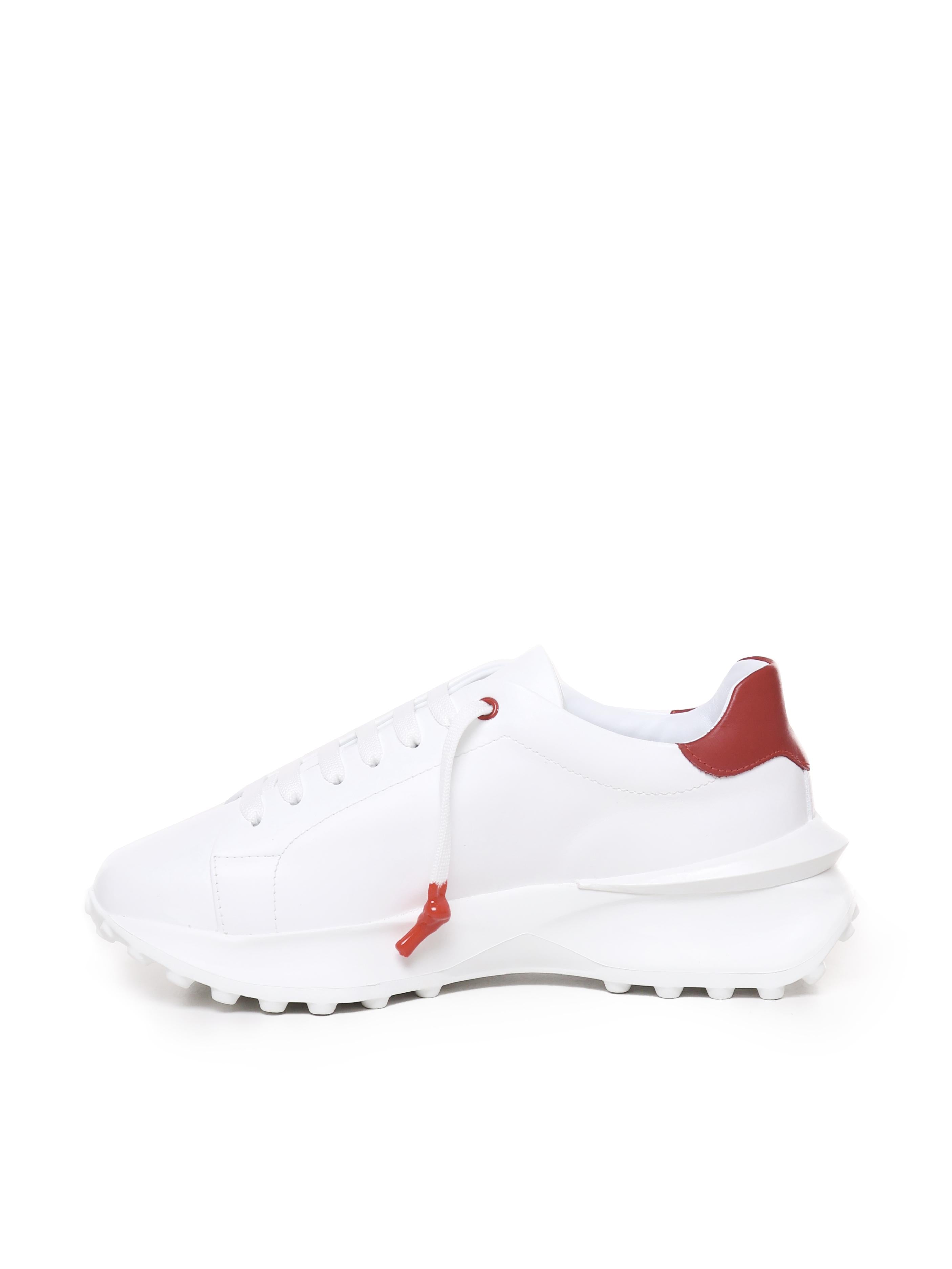 Sneakers Raptor 1 in pelle RAPTOR1 NAPPAWHITE/RED GIULIANO GALIANO 
