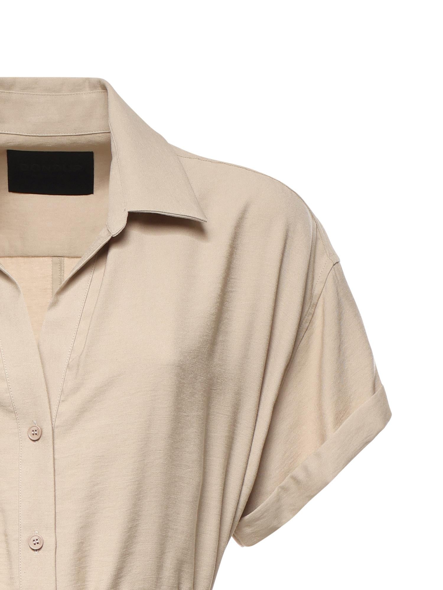 Abito lungo in gabardine di viscosa DA525 IF0049DXXX010 DONDUP 