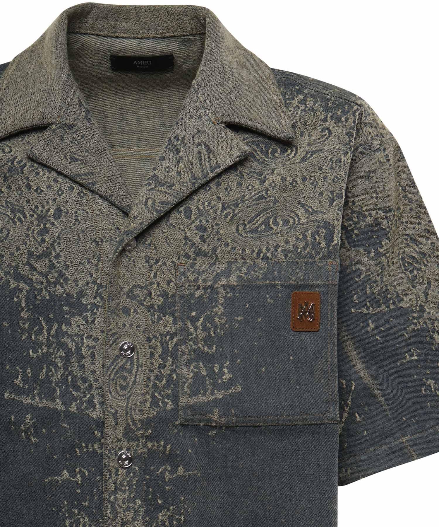 Camicia Bandana in denim AMTOSH1023 767 AMIRI 