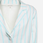 Blazer corto in lino elasticizzato con stampa a righe pe 2021 CJ034-SP21 -SPEARMINT FOR LOVE & LEMONS 
