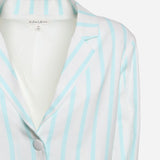 Blazer corto in lino elasticizzato con stampa a righe pe 2021 CJ034-SP21 -SPEARMINT FOR LOVE & LEMONS 