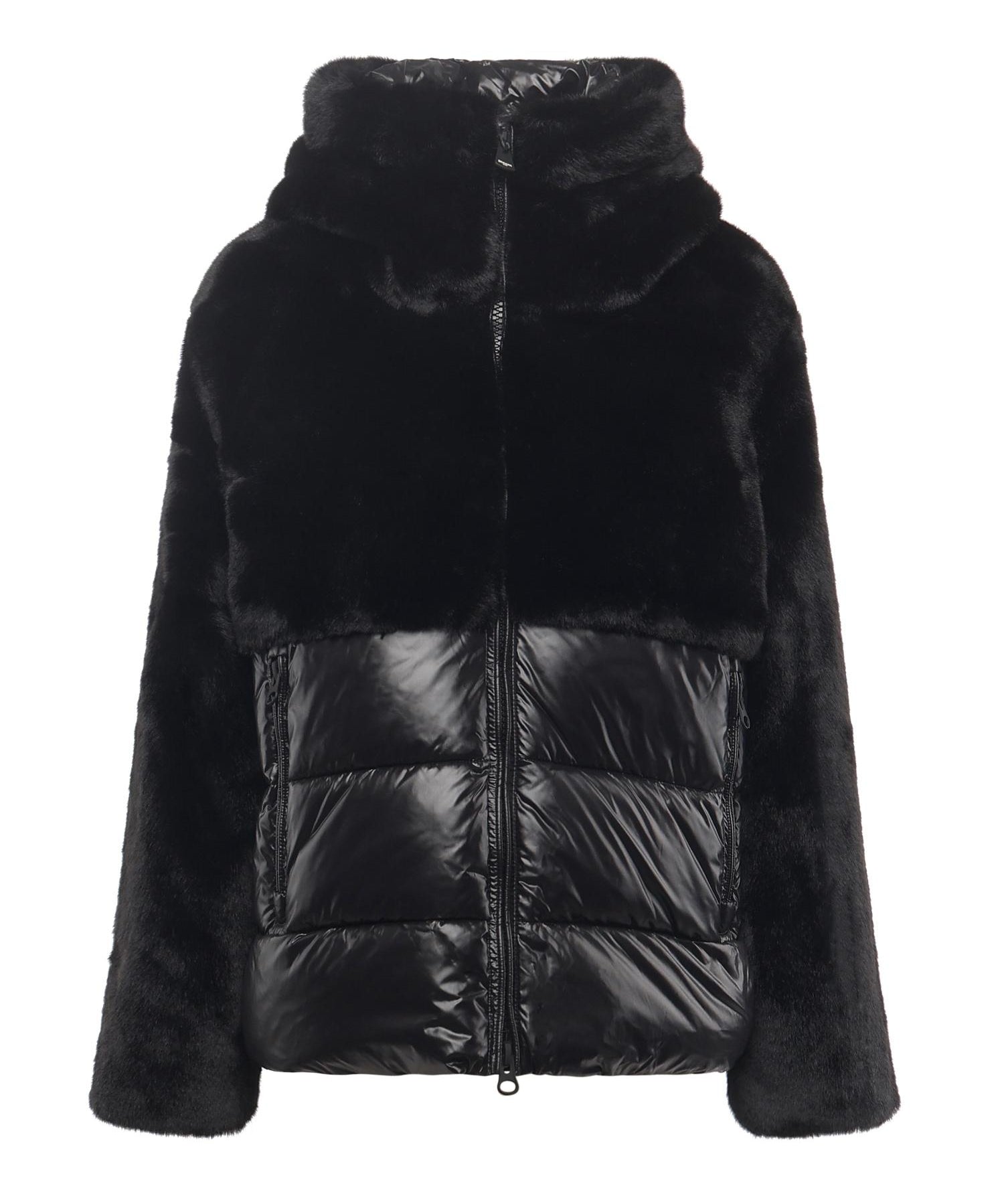 Piumino in nylon con pelliccia 25WBLDC02178 006646999 BLAUER 