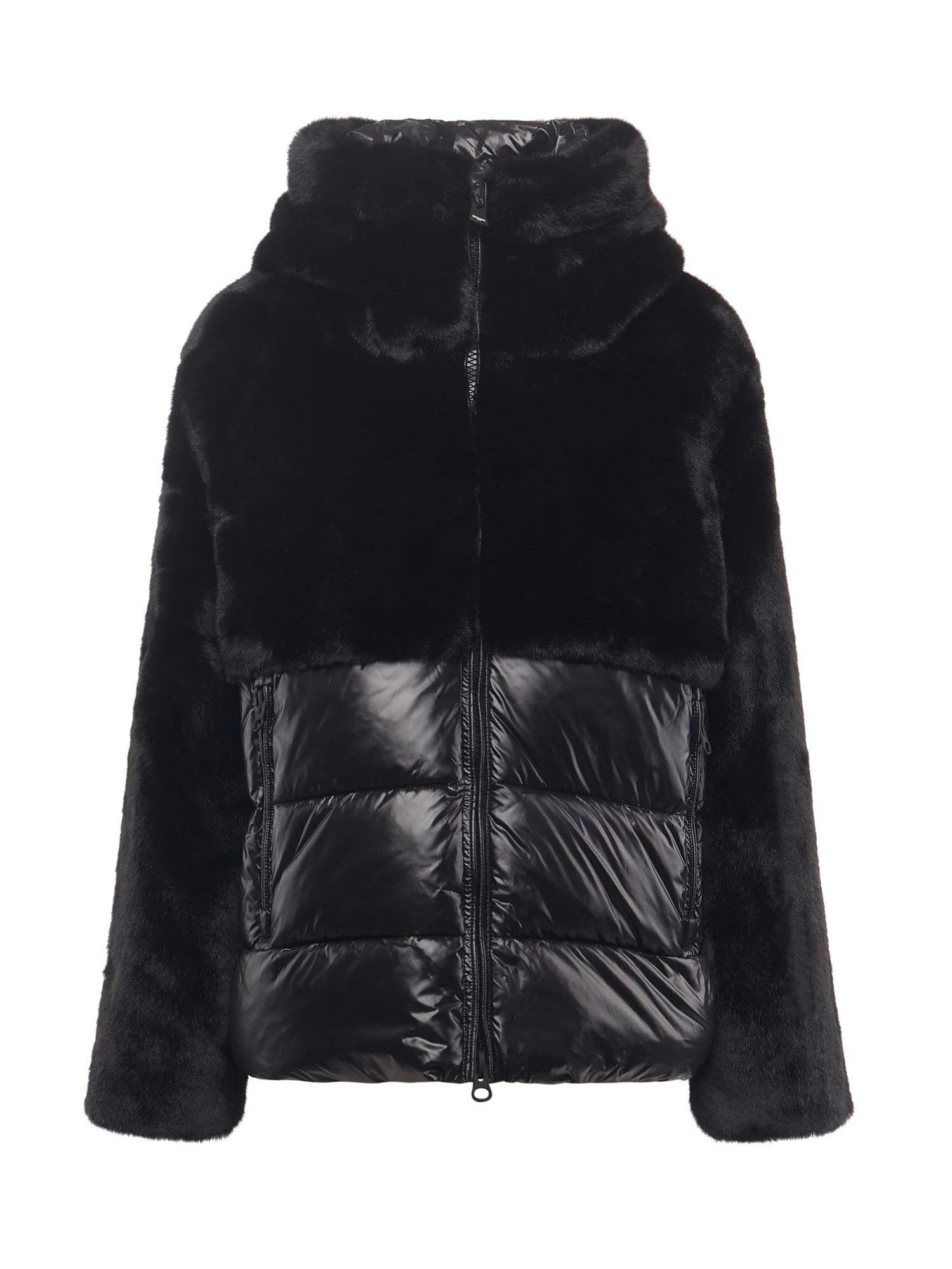 Piumino in nylon con pelliccia 25WBLDC02178 006646999 BLAUER 