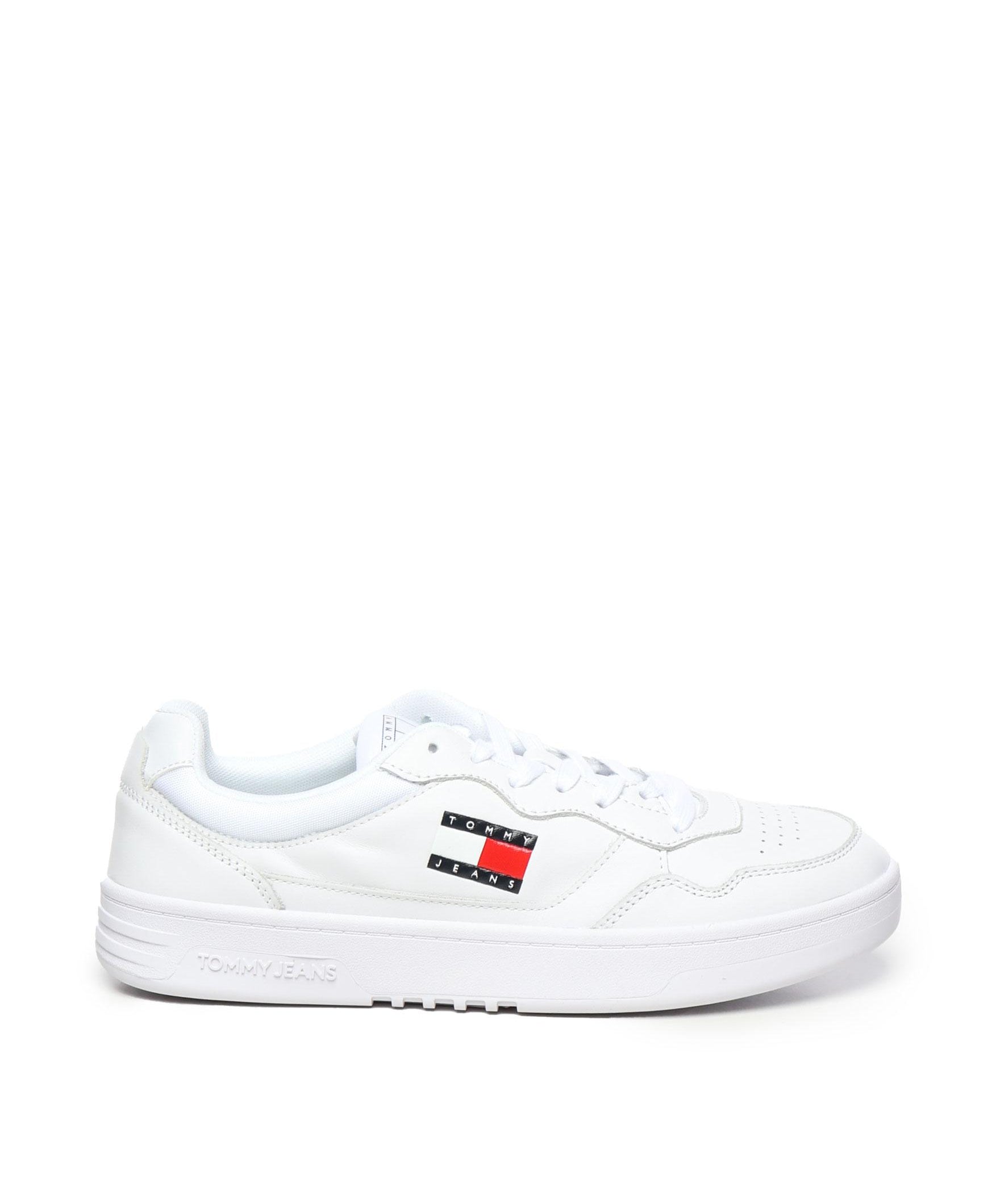 Sneakers in pelle con logo EM0EM01443 YBR TOMMY HILFIGER 