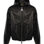 Giubbotto Bronx in pelle con cappuccio BRONX COCCONERO GIULIANO GALIANO 