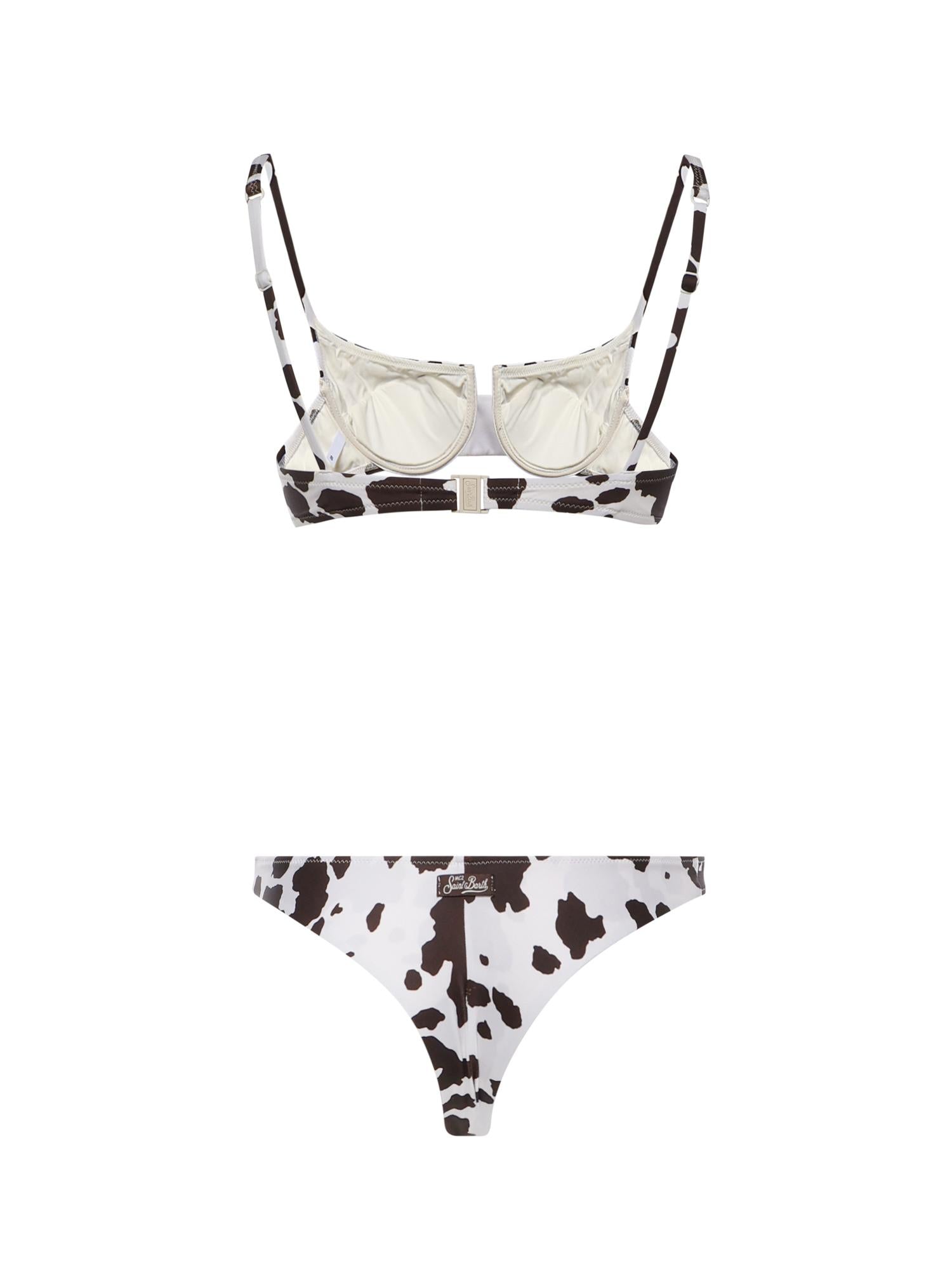 Bikini con stampa muccata NAM0002 00961L MC2 SAINT BARTH 