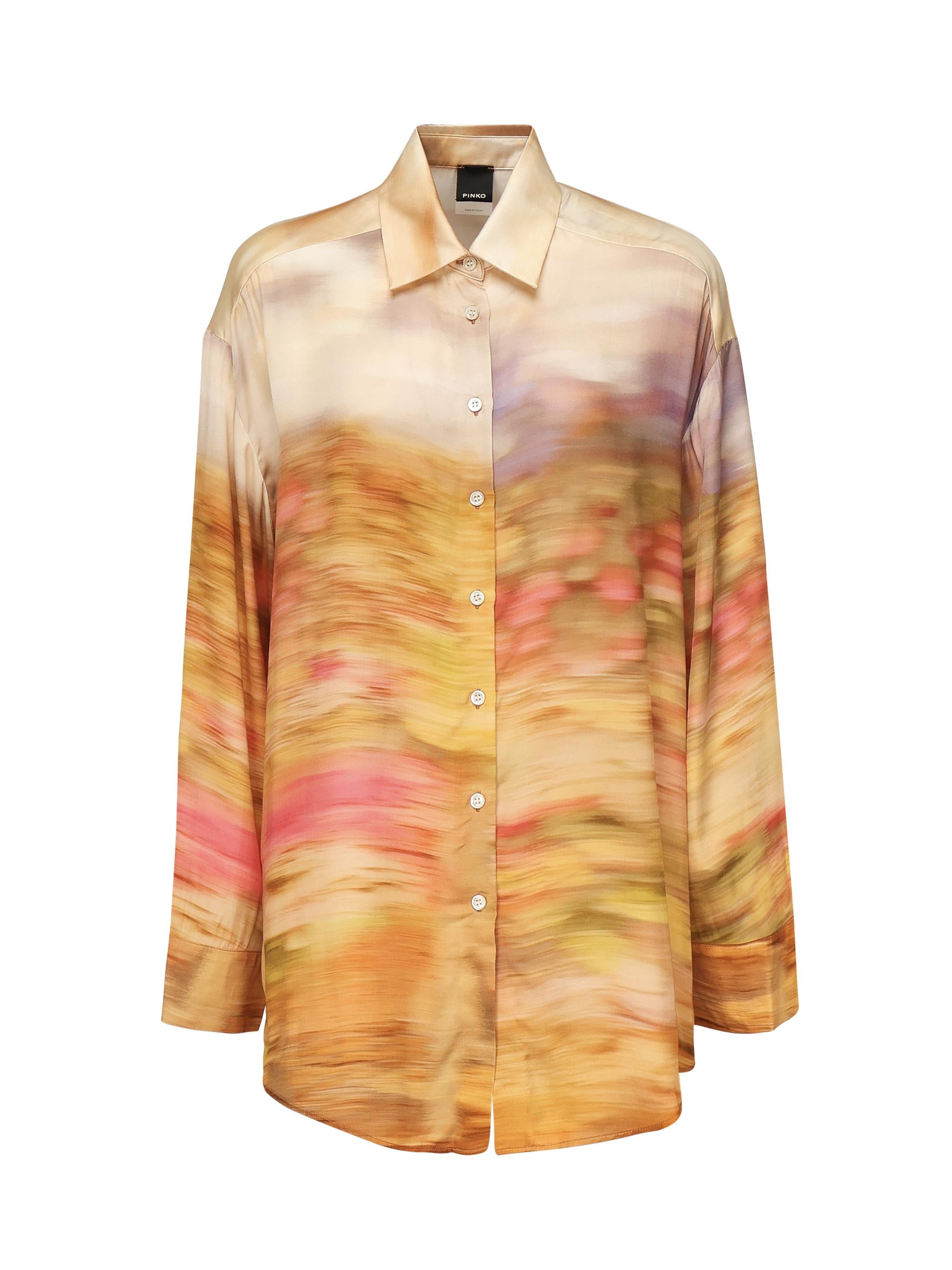 Camicia satin con stampa 104864 A2G0CN4 PINKO 