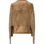 Giacca con frange in suede <BR/> GWP02368 P00216055678 GOLDEN GOOSE 