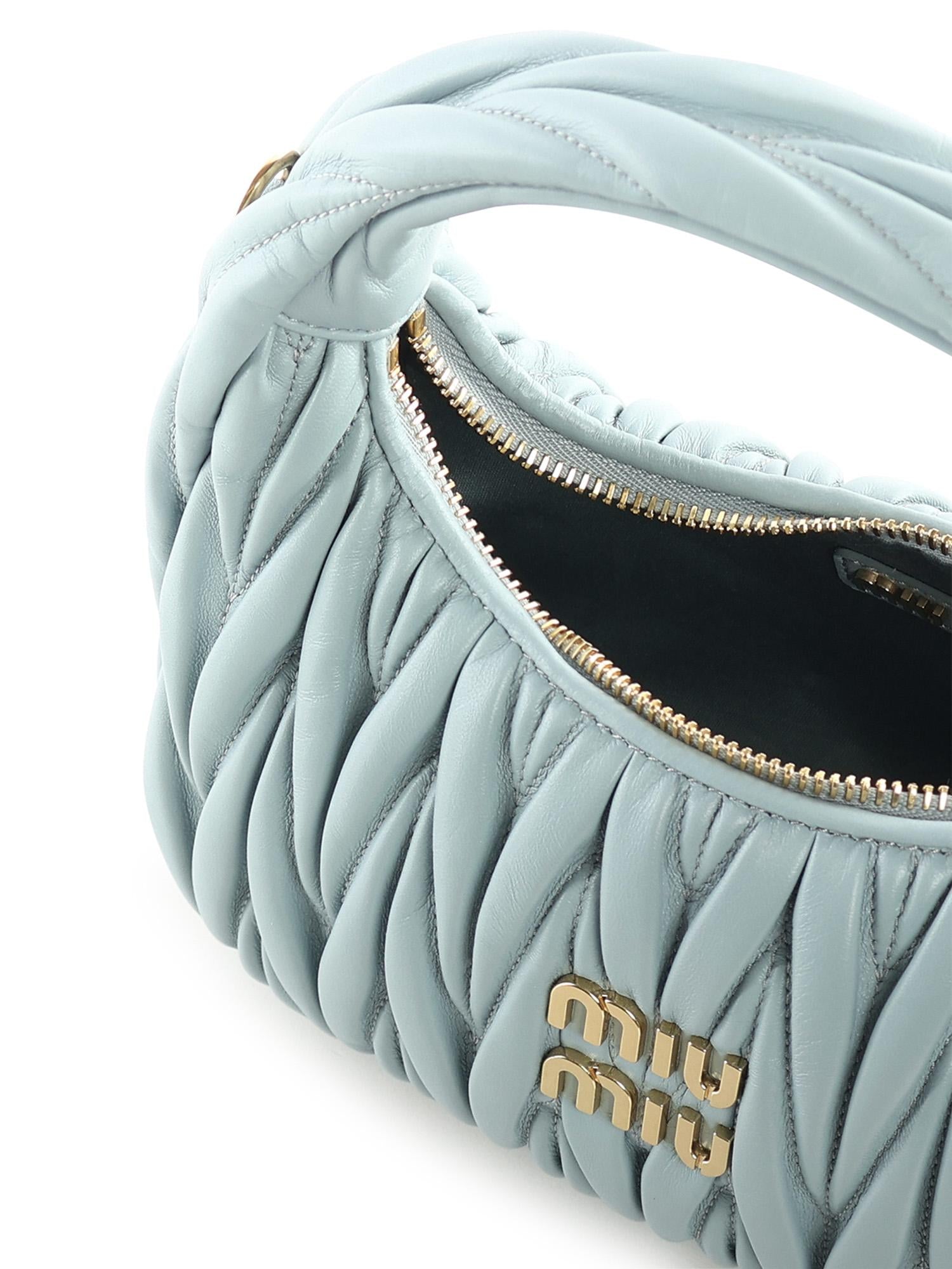Borsa hobo Wander in nappa matelassé 5BC125 AN88F0035 MIU MIU 