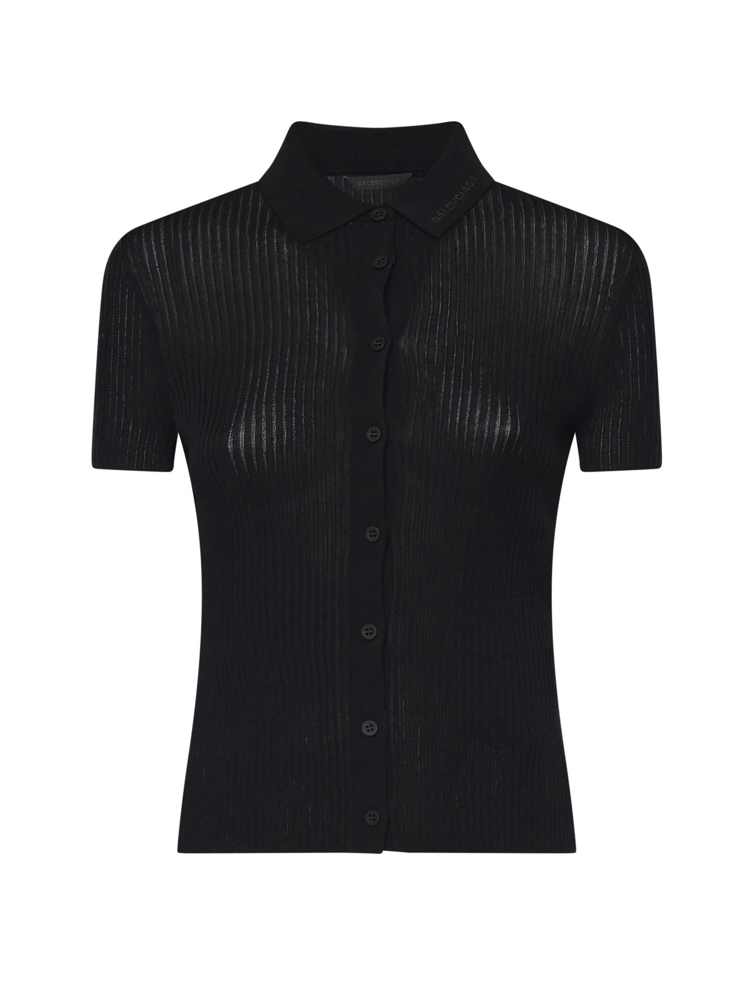 Camicia in maglia di viscosa e cotone 857233 T52371000 BALENCIAGA 