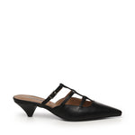 Sabot a listini in morbida pelle di vitello A55182 NERO CARMENS 