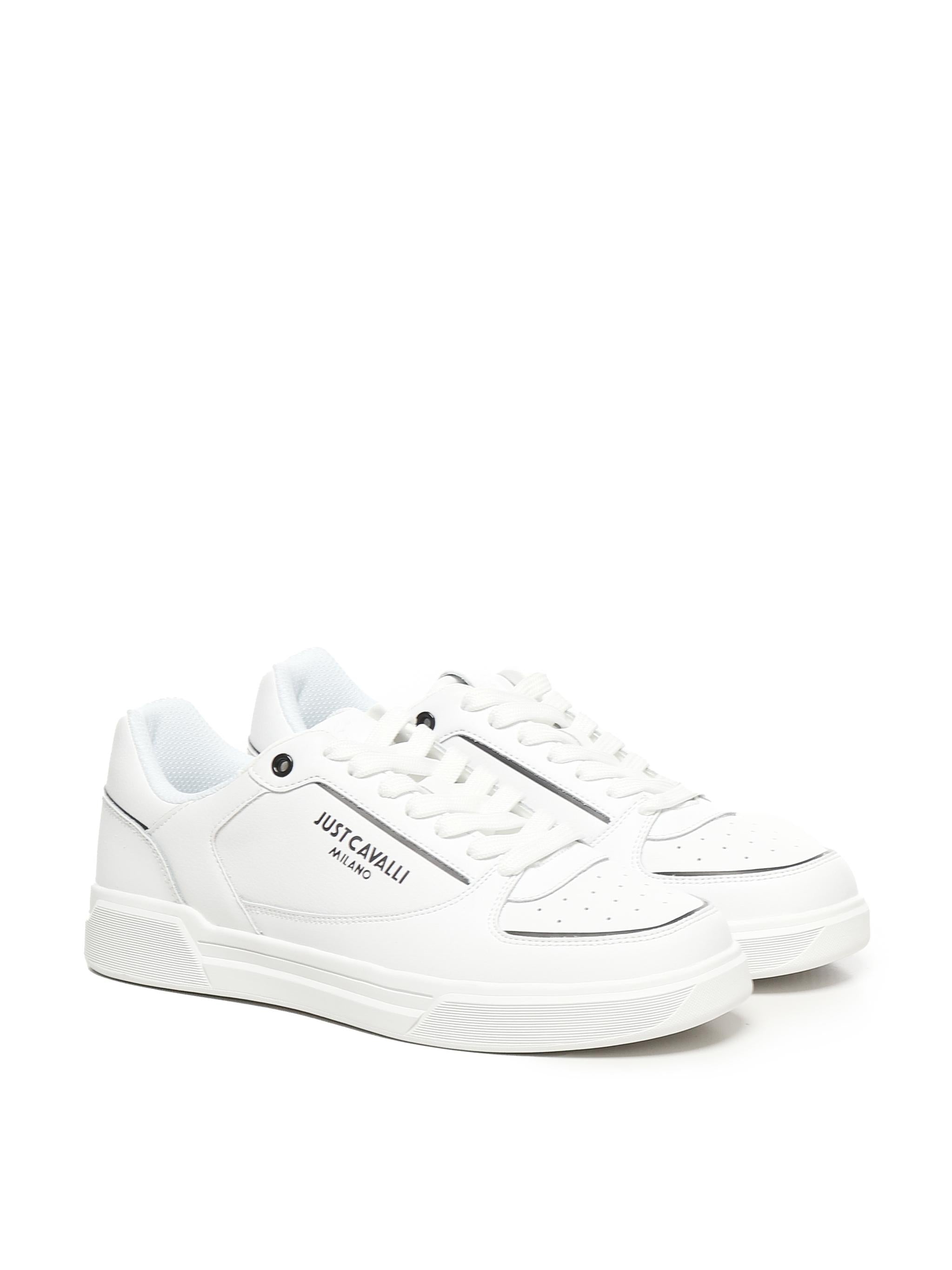 Sneaker con logo in pelle 78QA3SB2 ZPA91003 JUst cavalli 