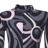 Jumpsuit in lycra con stampa Marmo 5UJI40 5U765002 PUCCI 