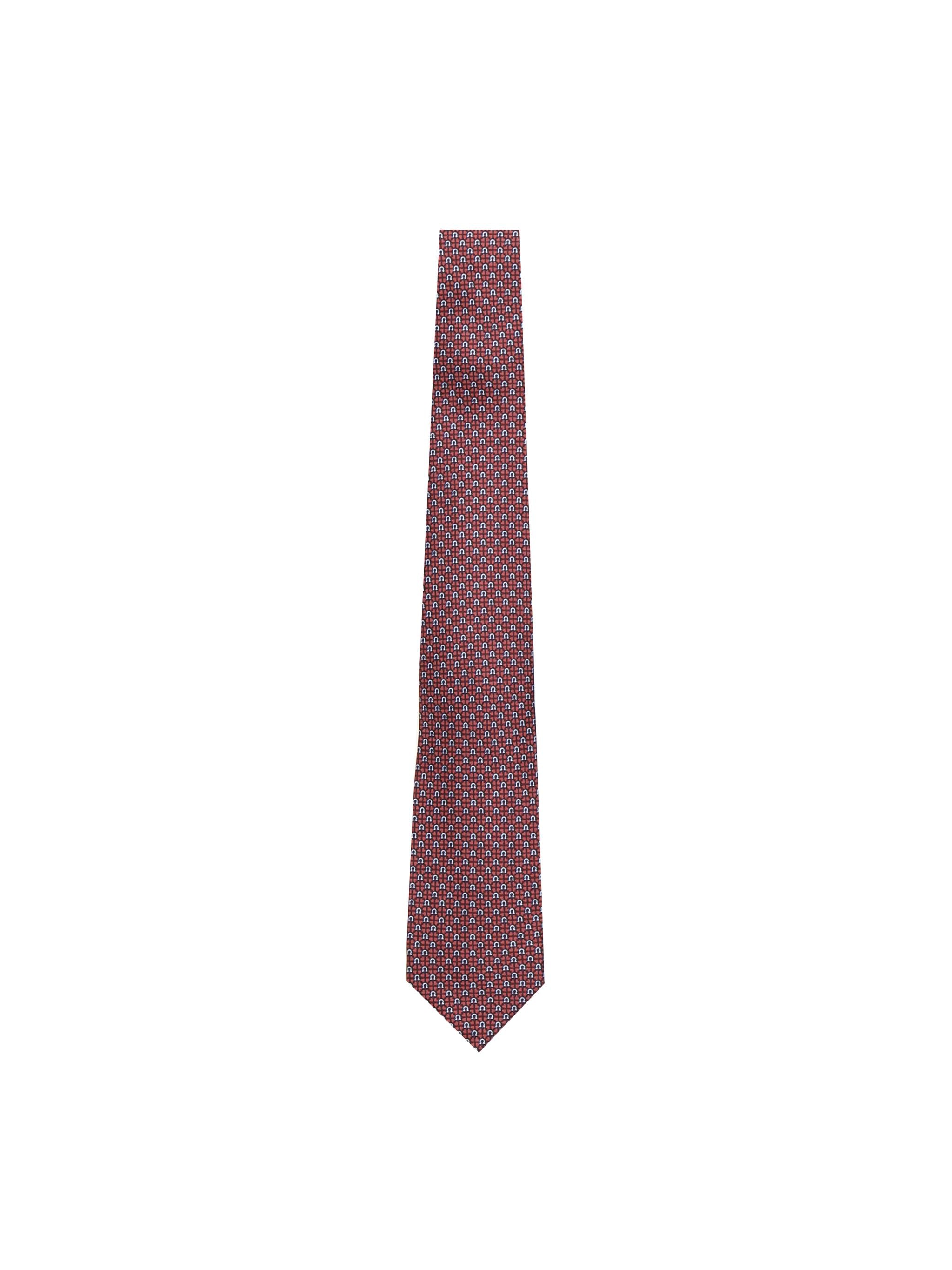 Cravatta in seta stampa Gancini e cuori 351259 784221002 FERRAGAMO 