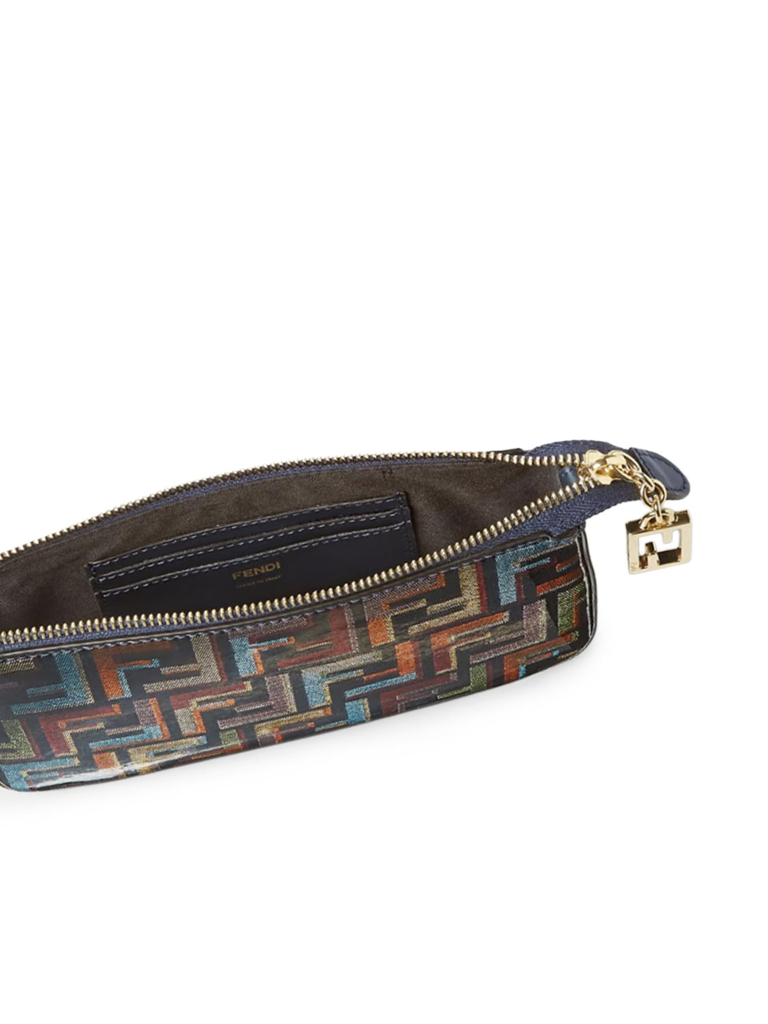 Pouch Baguette FF jacquard 8BS073 AW6QF1URO FENDI 