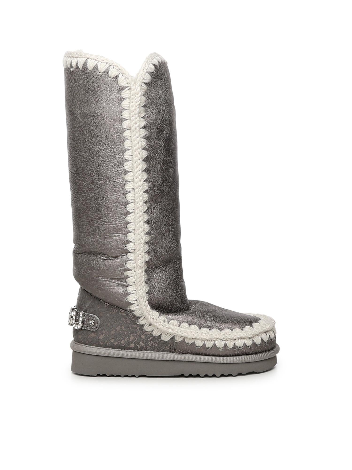 Stivali Eskimo 40 rhinestones logo MUFW101052B SSIL MOU 