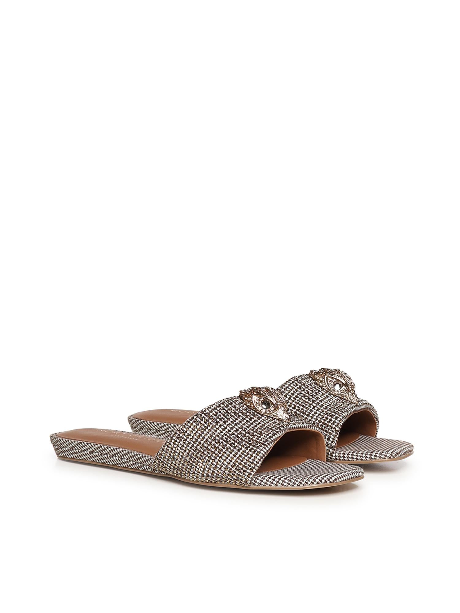 Sandali flat Kensington con cristalli<BR/> 8496140609 BEIGE KURT GEIGER 