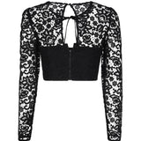 Top corto in pizzo AW23-002T LACEBLACK SELF-PORTRAIT 