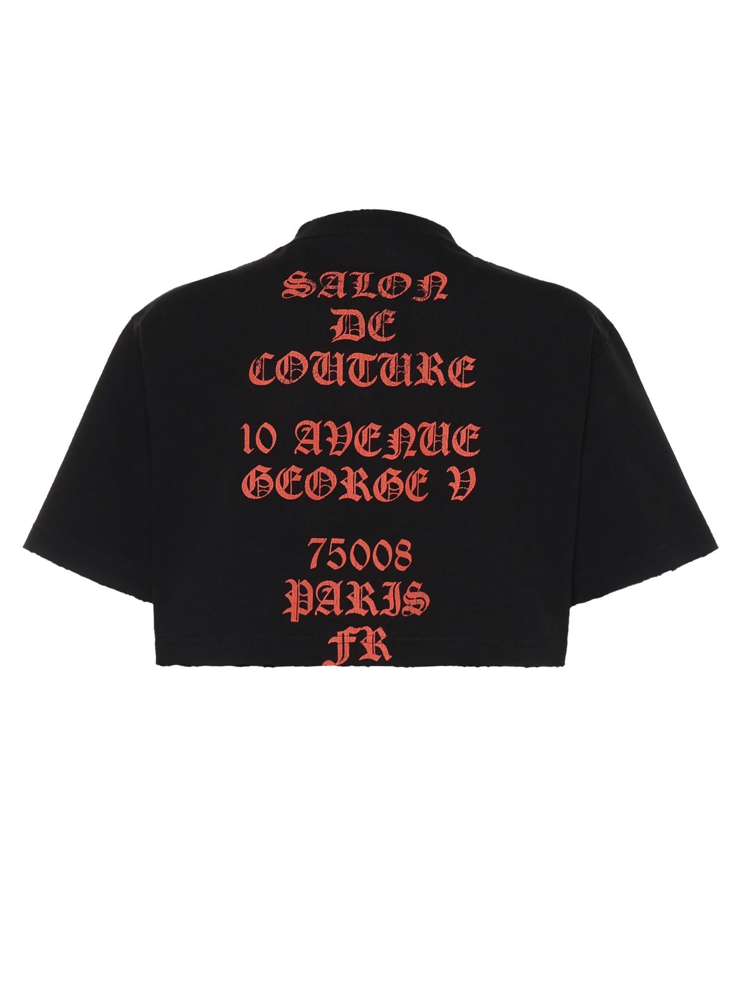 T-Shirt cropped Balenciaga Sacré Cœur in jersey 871735 TUVE11000 BALENCIAGA 