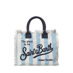 Borsa Vanity regular in canvas a righe VANI001 02629L MC2 SAINT BARTH 