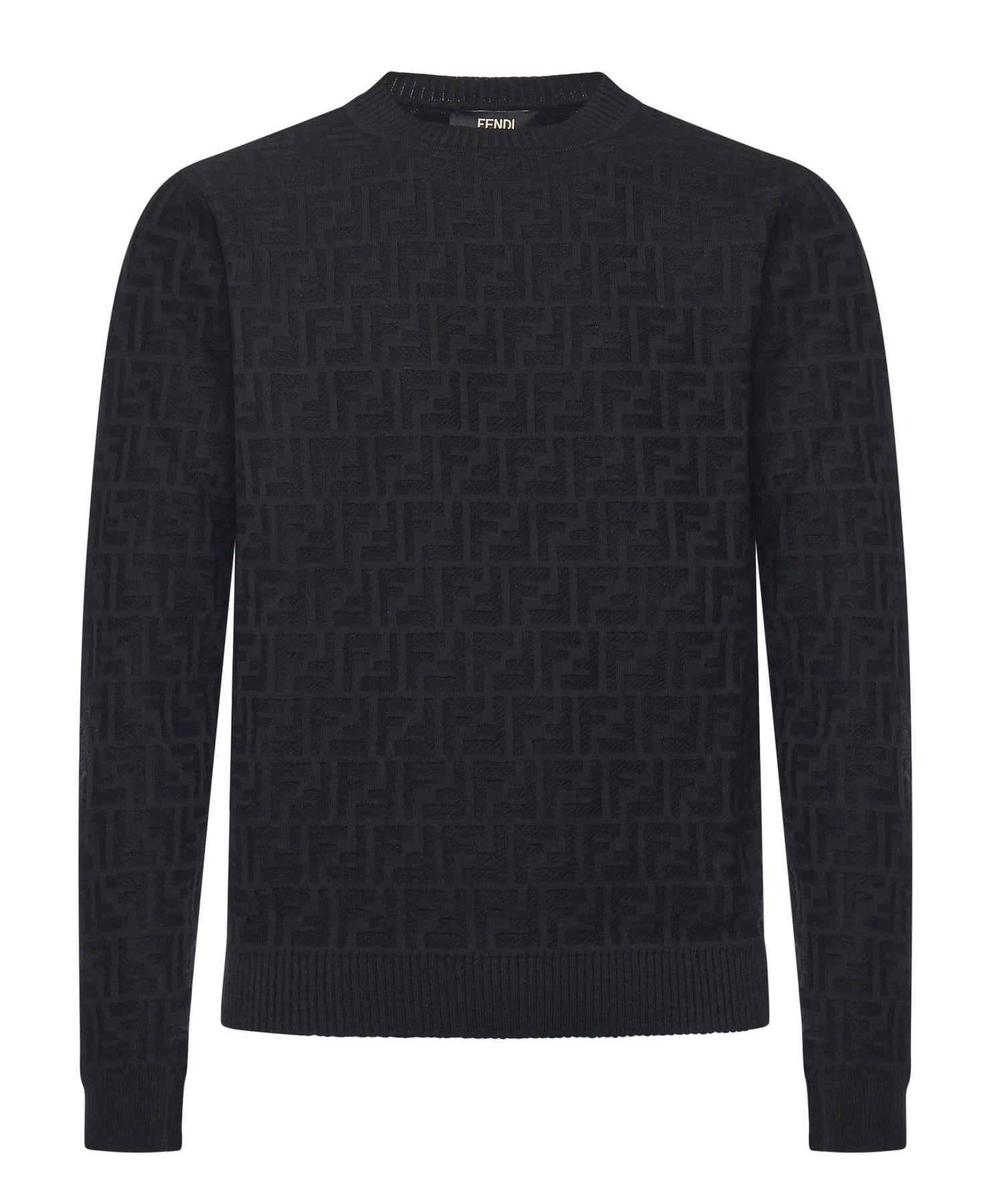 Pullover in cotone FF Jacquard FZX091 AUW0F0QA1 FENDI 