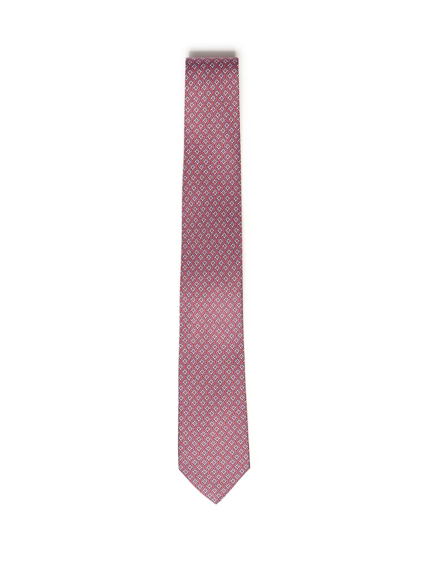 Cravatta in seta con stampa 350950 768565004 FERRAGAMO 