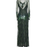 Abito con paillettes e piume 105579 A2SYAS0 PINKO 