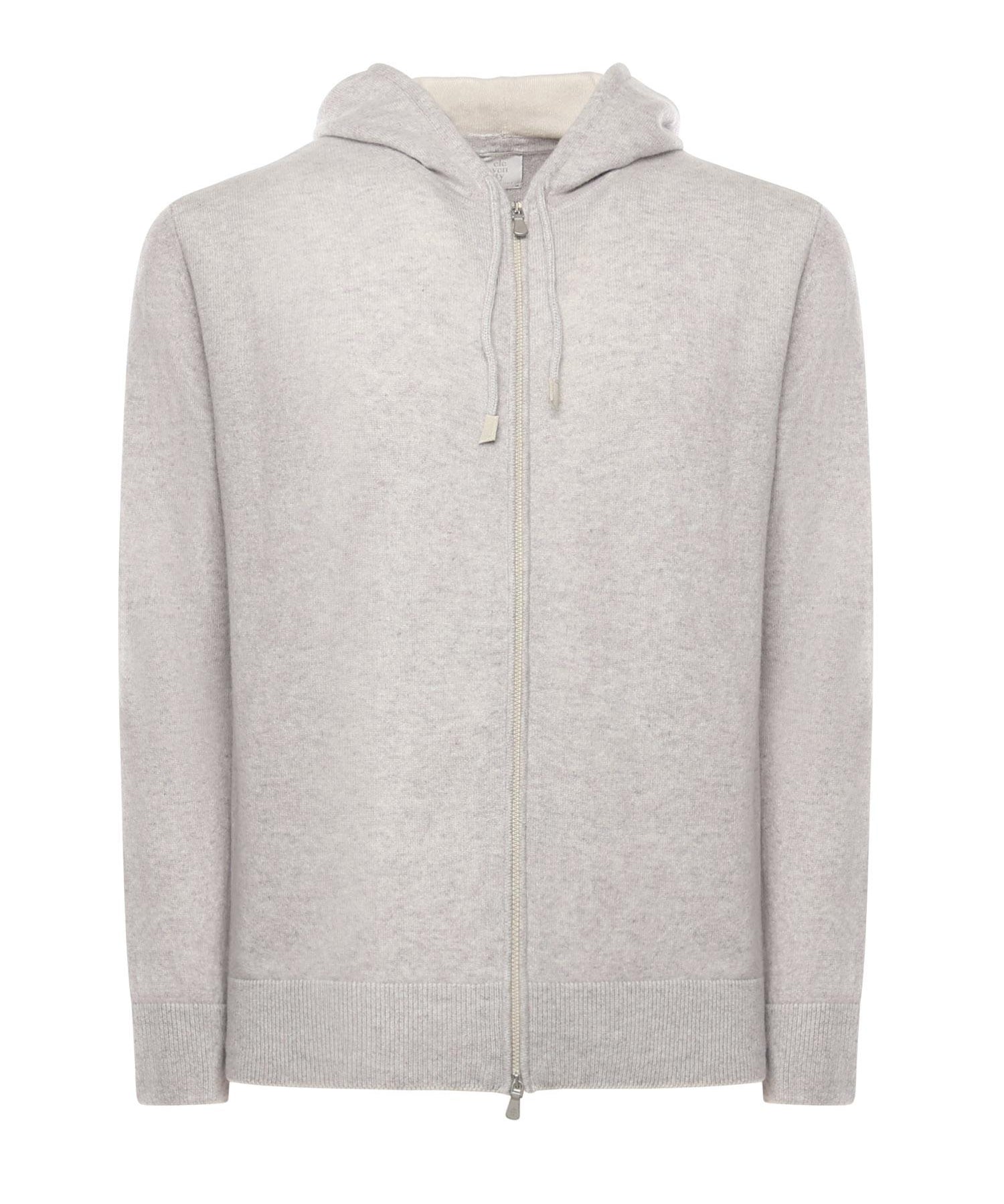 Felpa con cappuccio e zip in cashmere X76MAGK33MAG0K019 13-02 ELEVENTY 