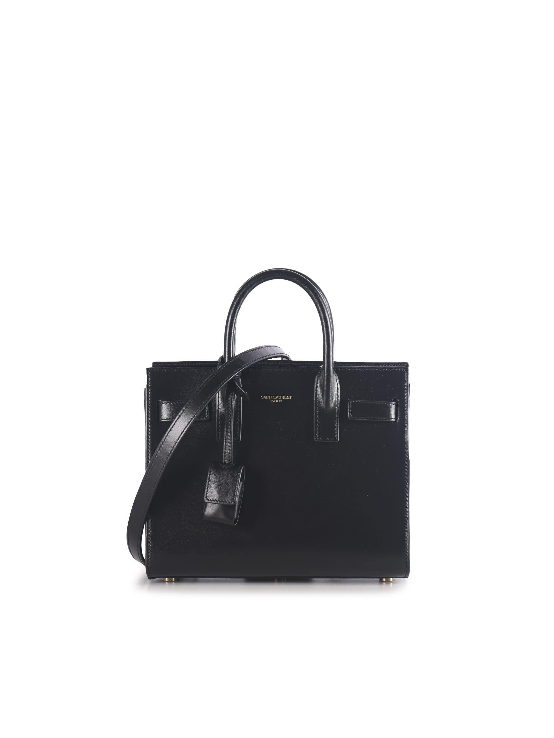 Borsa Sac de Jour Nano in pelle liscia 392035 02G9W1000 SAINT LAURENT 