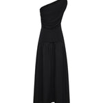 Abito midi in maglia drappeggiata RS26108M B SELF-PORTRAIT 