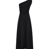 Abito midi in maglia drappeggiata RS26108M B SELF-PORTRAIT 