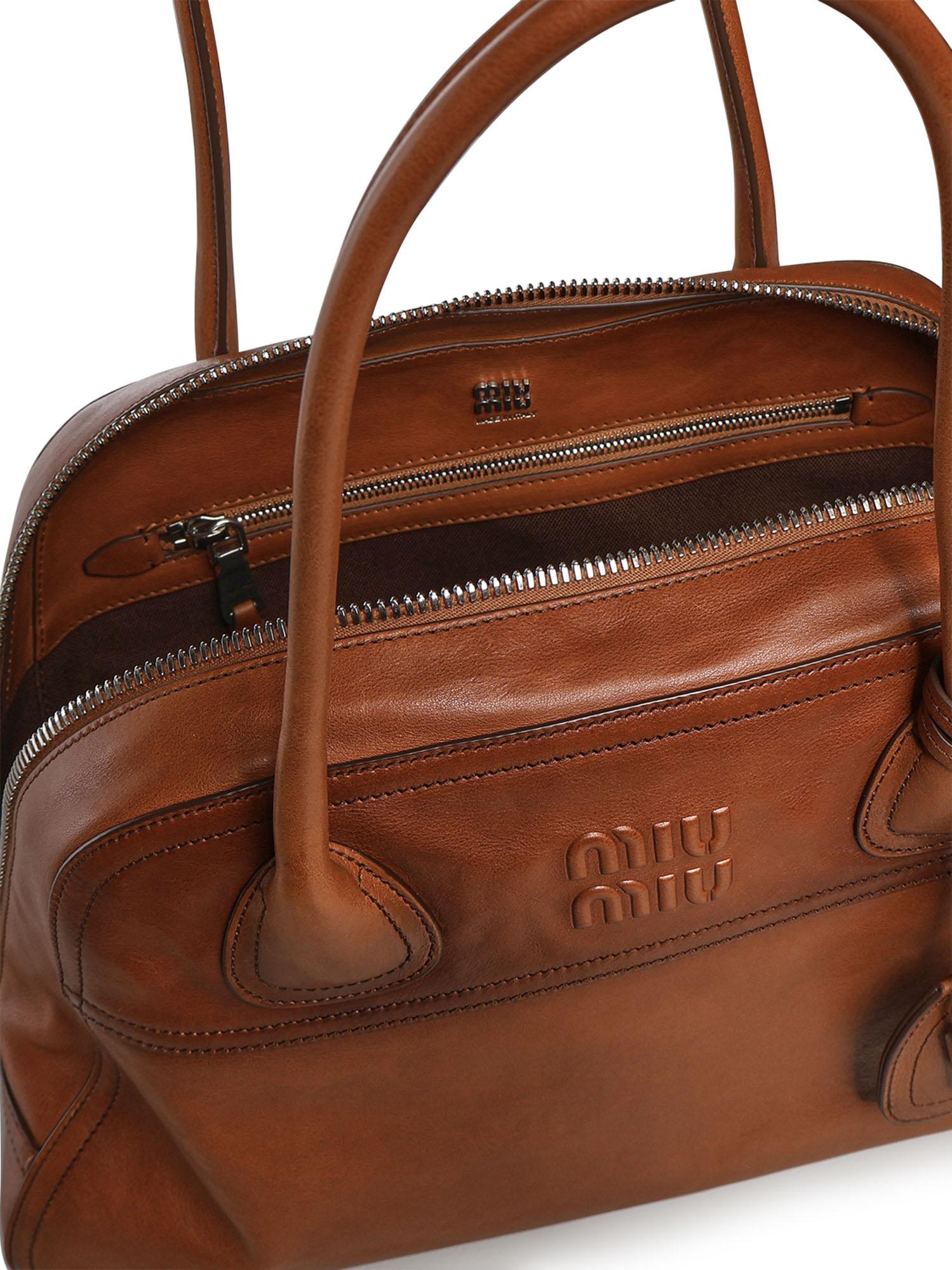 Borsa Vivant in pelle 5BB196 2IERF0046 MIU MIU 