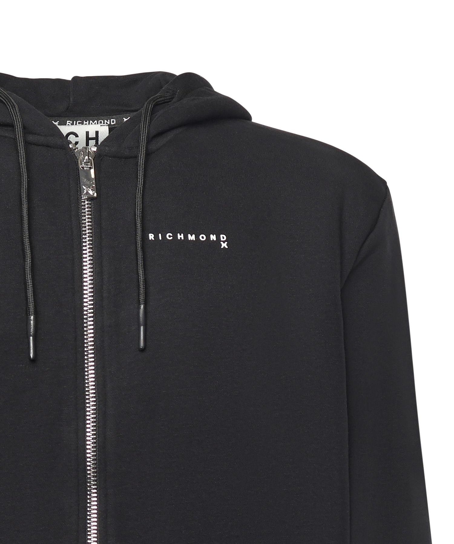 Felpa con zip e logo UMA25008FE BLACK RICHMOND X 