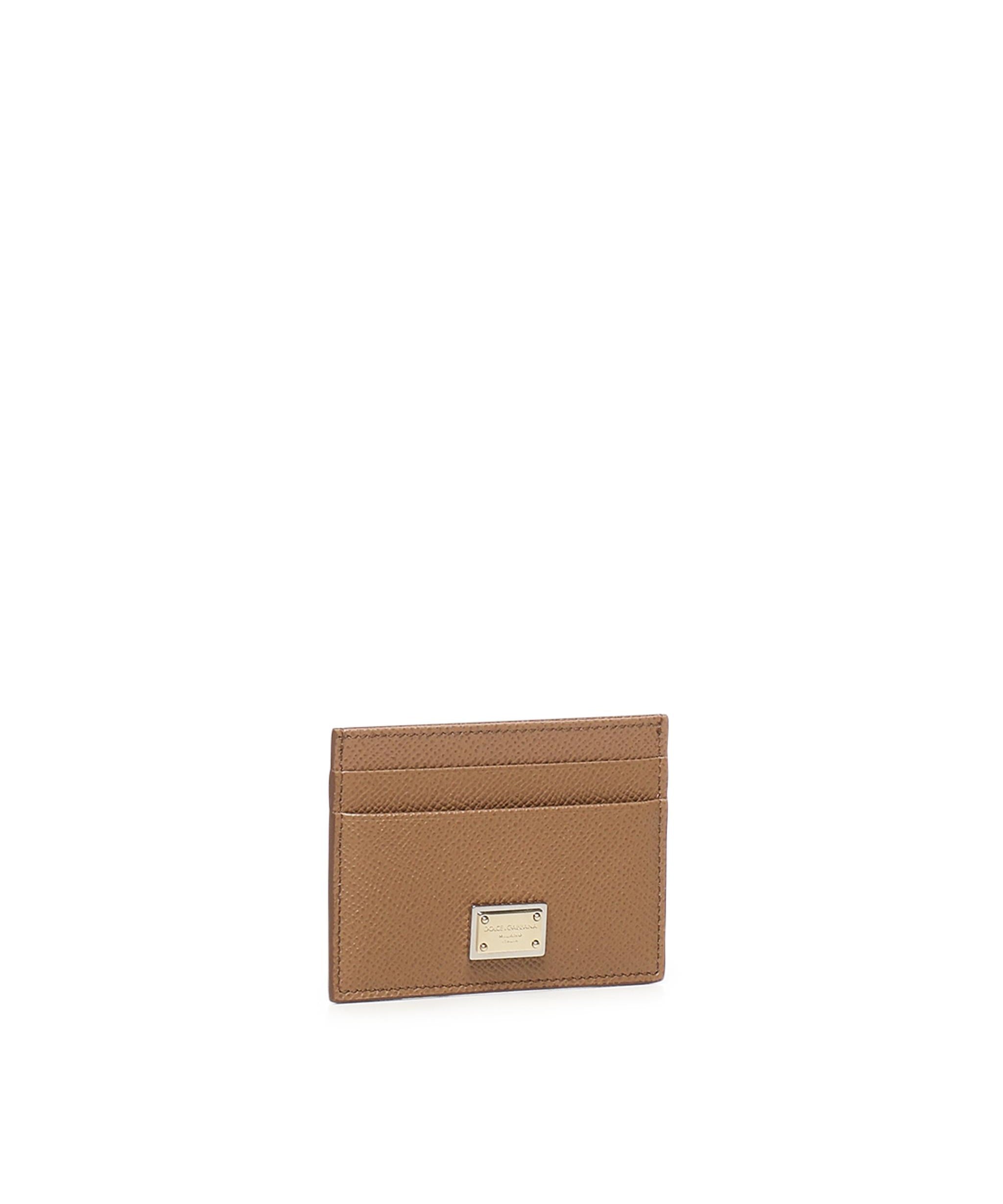 Portacarte in pelle con targhetta logata<BR/> BI0330 A10018M417 DOLCE & GABBANA 