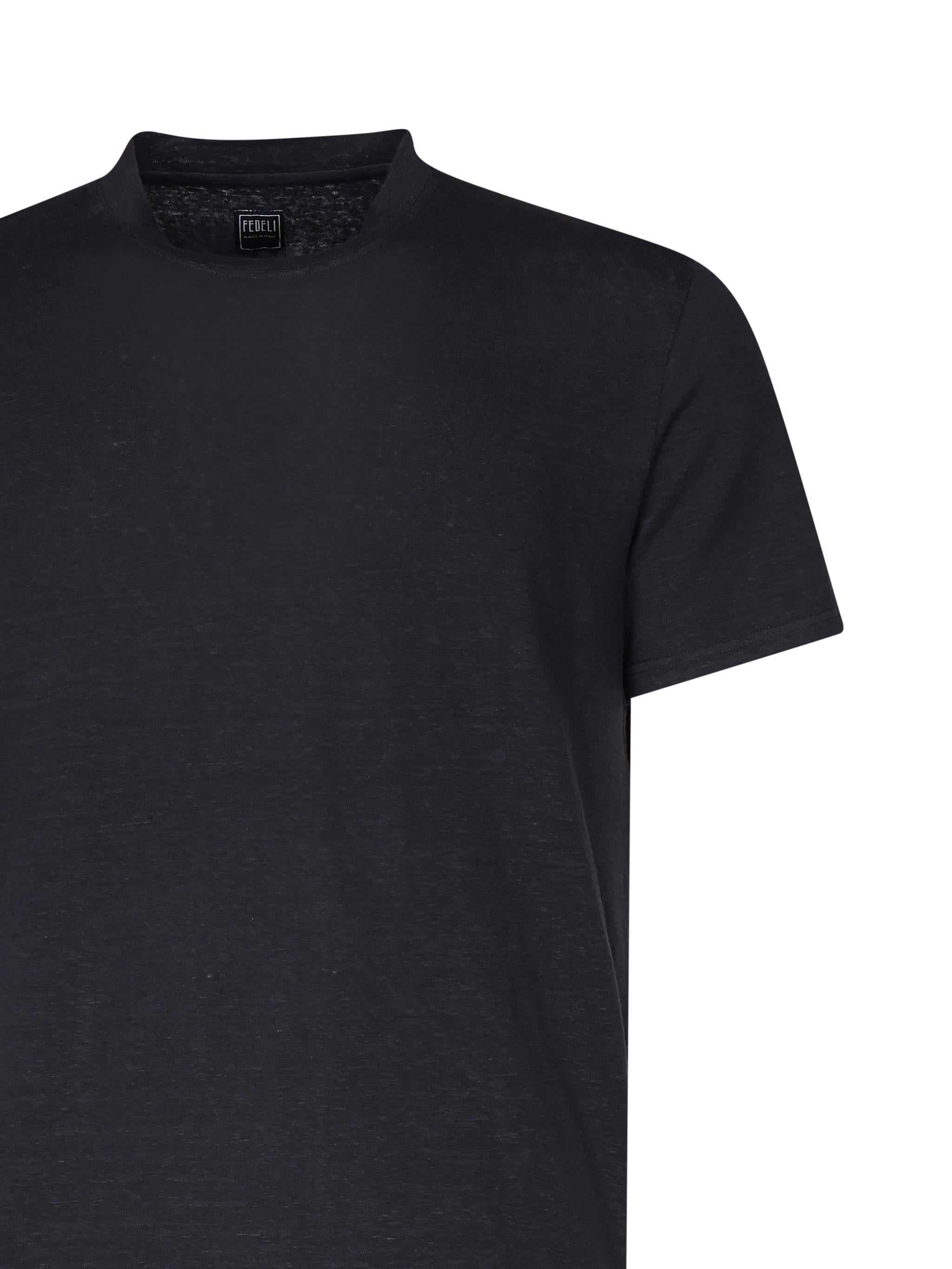 T-shirt in lino<BR/> 8UED0151 626 FEDELI 