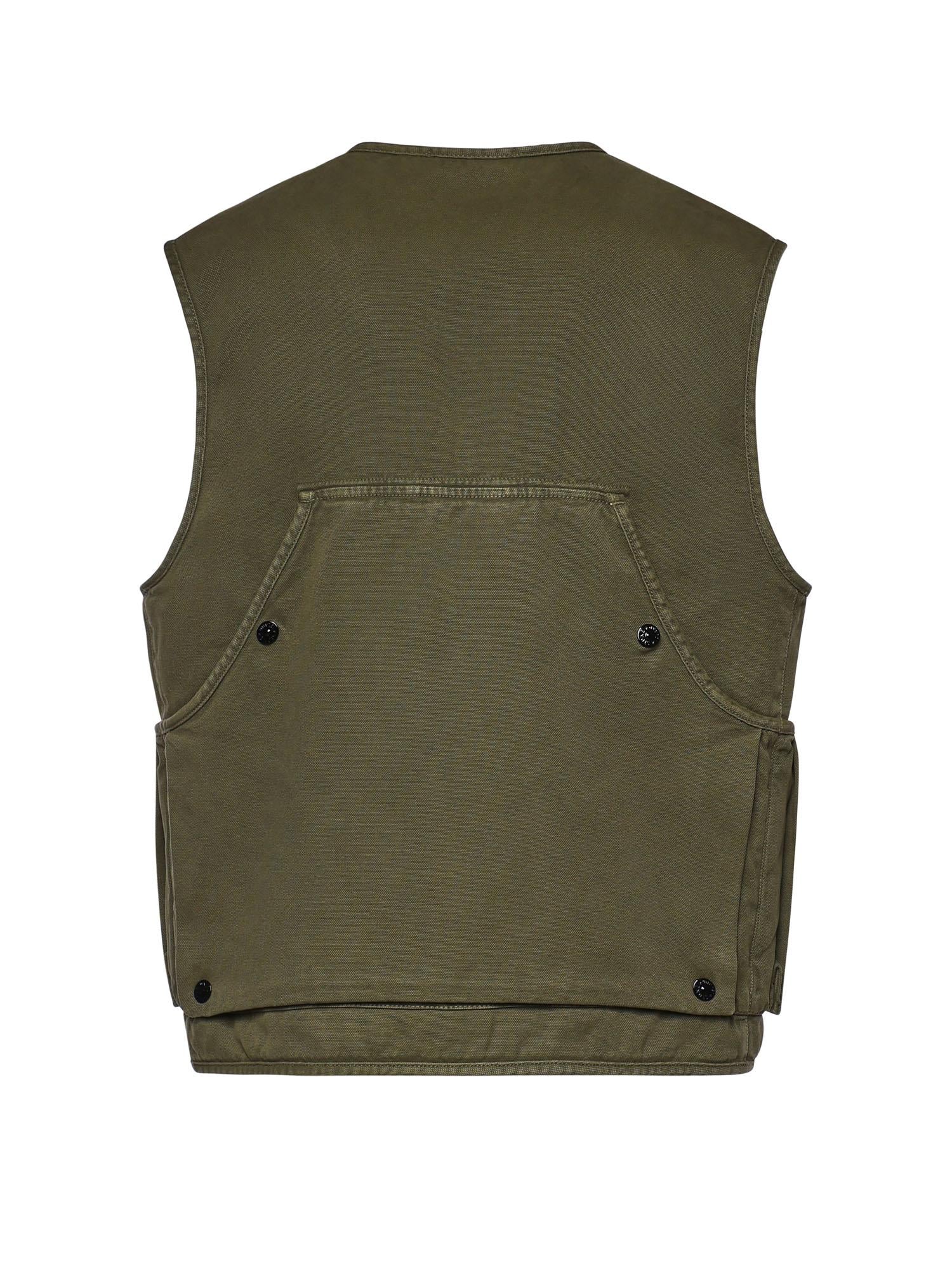 Gilet in cotone con logo L1S156100007 S0184V015G STONE ISLAND 