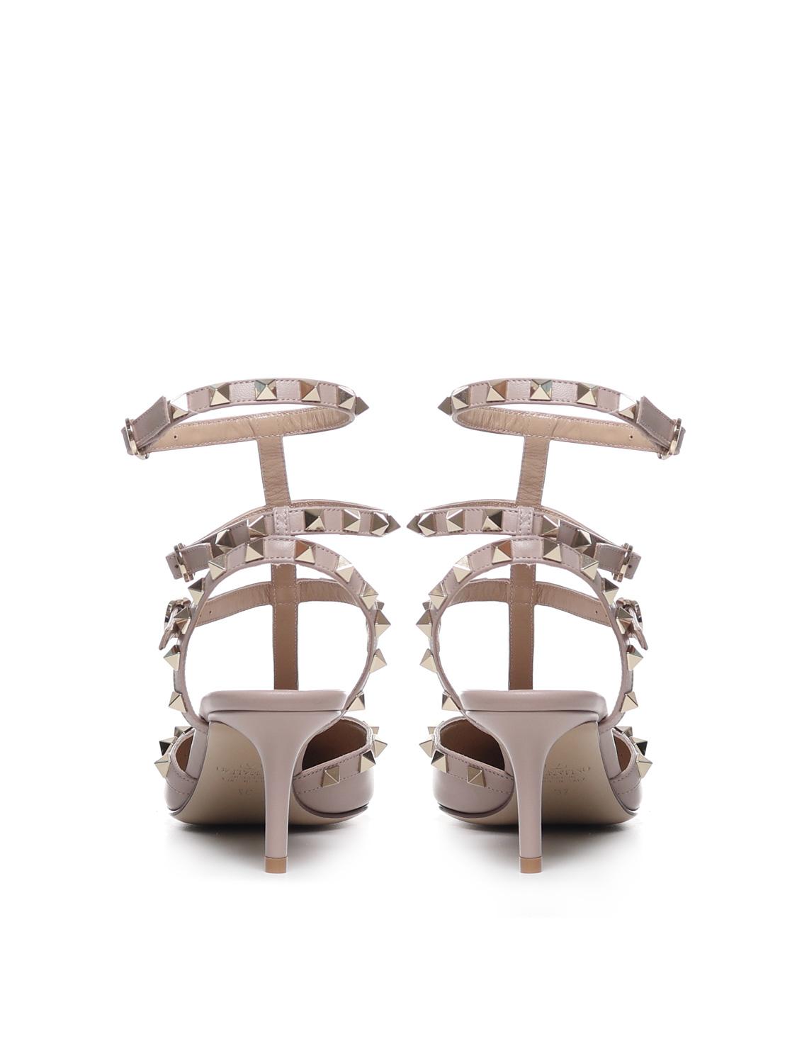 Slingback Rockstud in pelle liscia 6W2S0375 VODP45 VALENTINO GARAVANI 