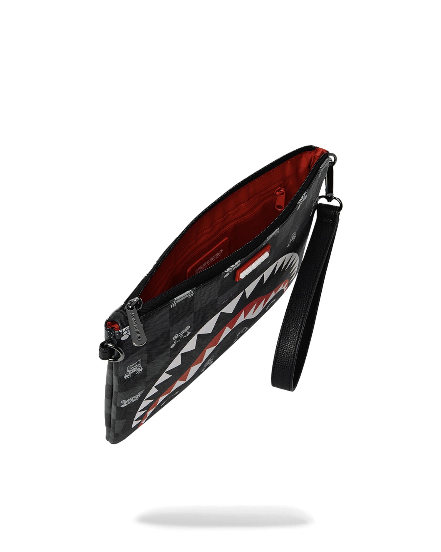 Pochette Gray Peeking Character Check 910B8915NSZ  SPRAYGROUND 
