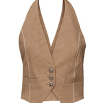 Gilet cropped con schiena scoperta 104932 A2EEL31 PINKO 