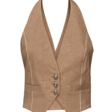 Gilet cropped con schiena scoperta 104932 A2EEL31 PINKO 