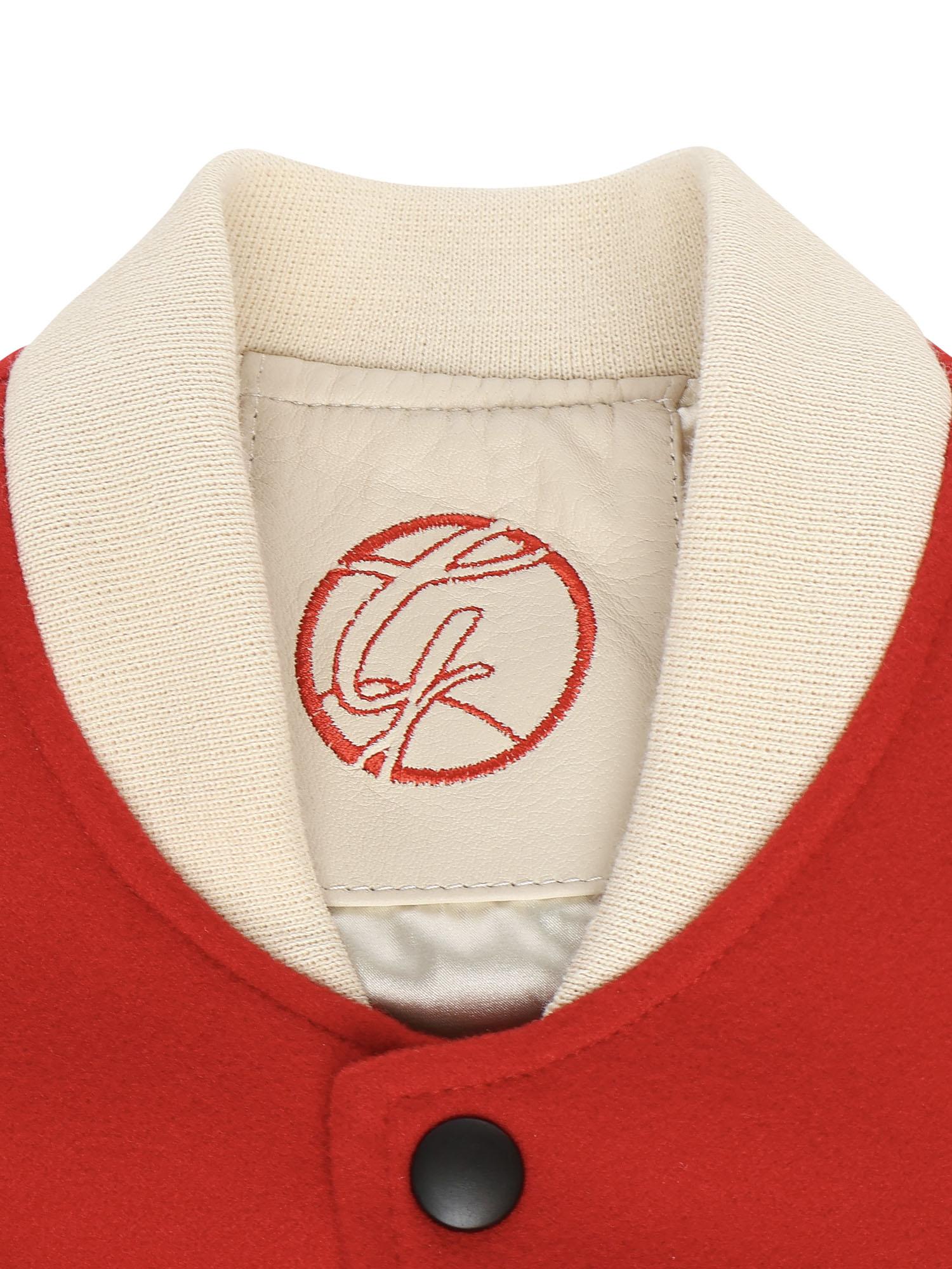 Bomber Varsity in nappa e tessuto VARSITY NAPPAROSSO GIULIANO GALIANO 