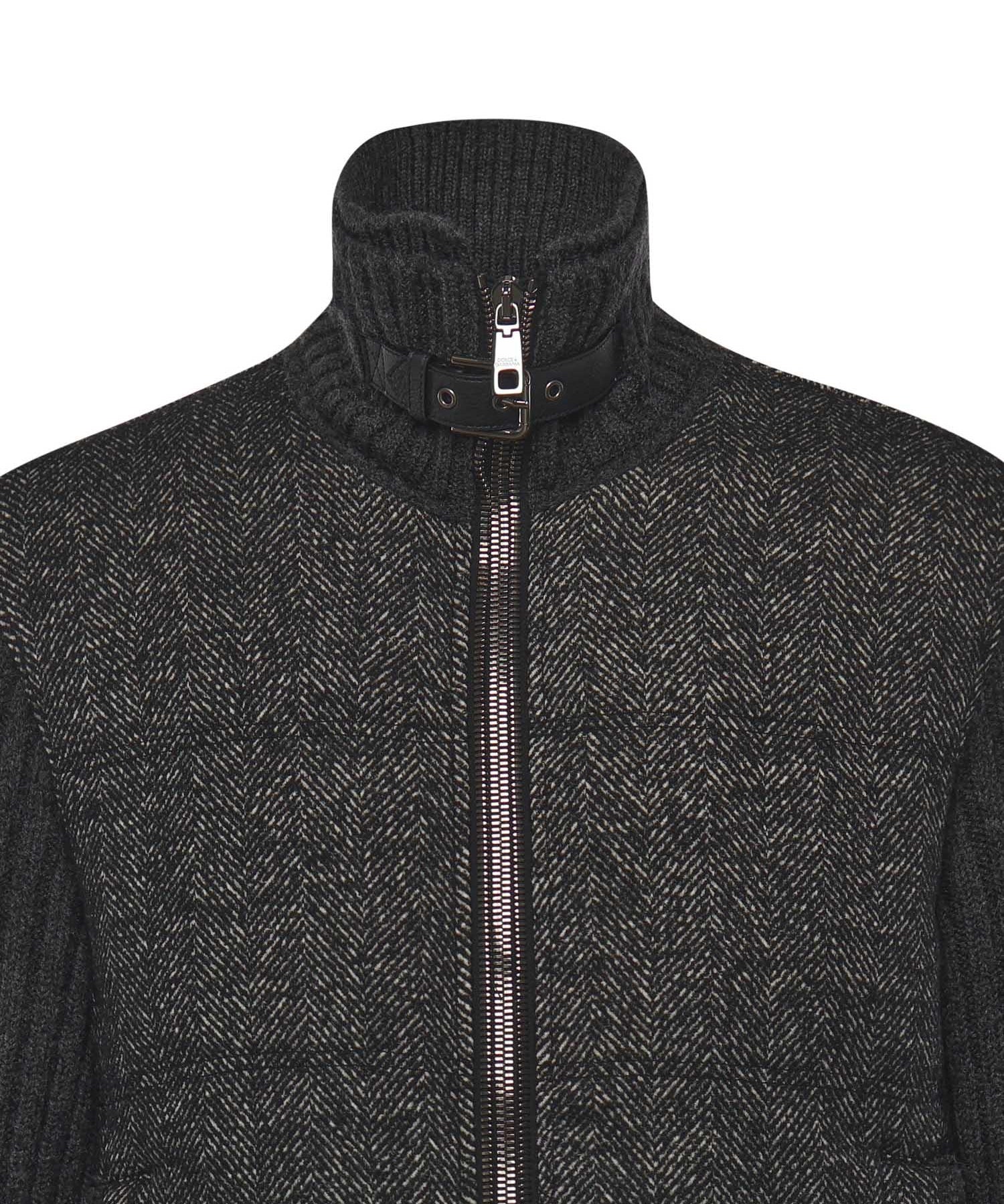Giubbotto pied-de-poule in maglia G9BVST GJ846N0352 DOLCE & GABBANA 
