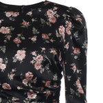 Abito drappeggiato stampa Rose vintage F60G3T FSA8HHN5XQ DOLCE & GABBANA 