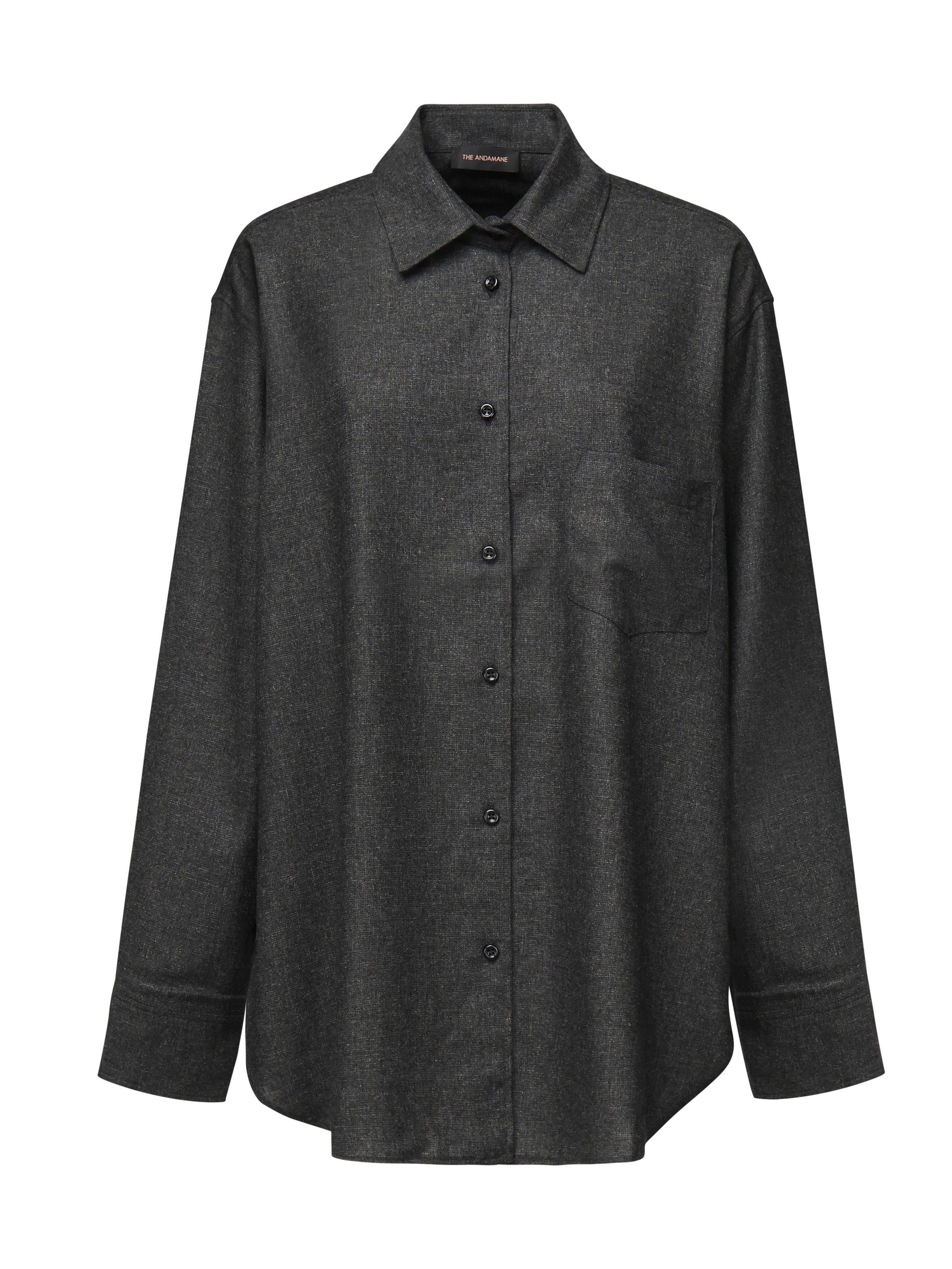 Camicia Oversize Georgina T160901B TNW045GREY MELANGE THE ANDAMANE 