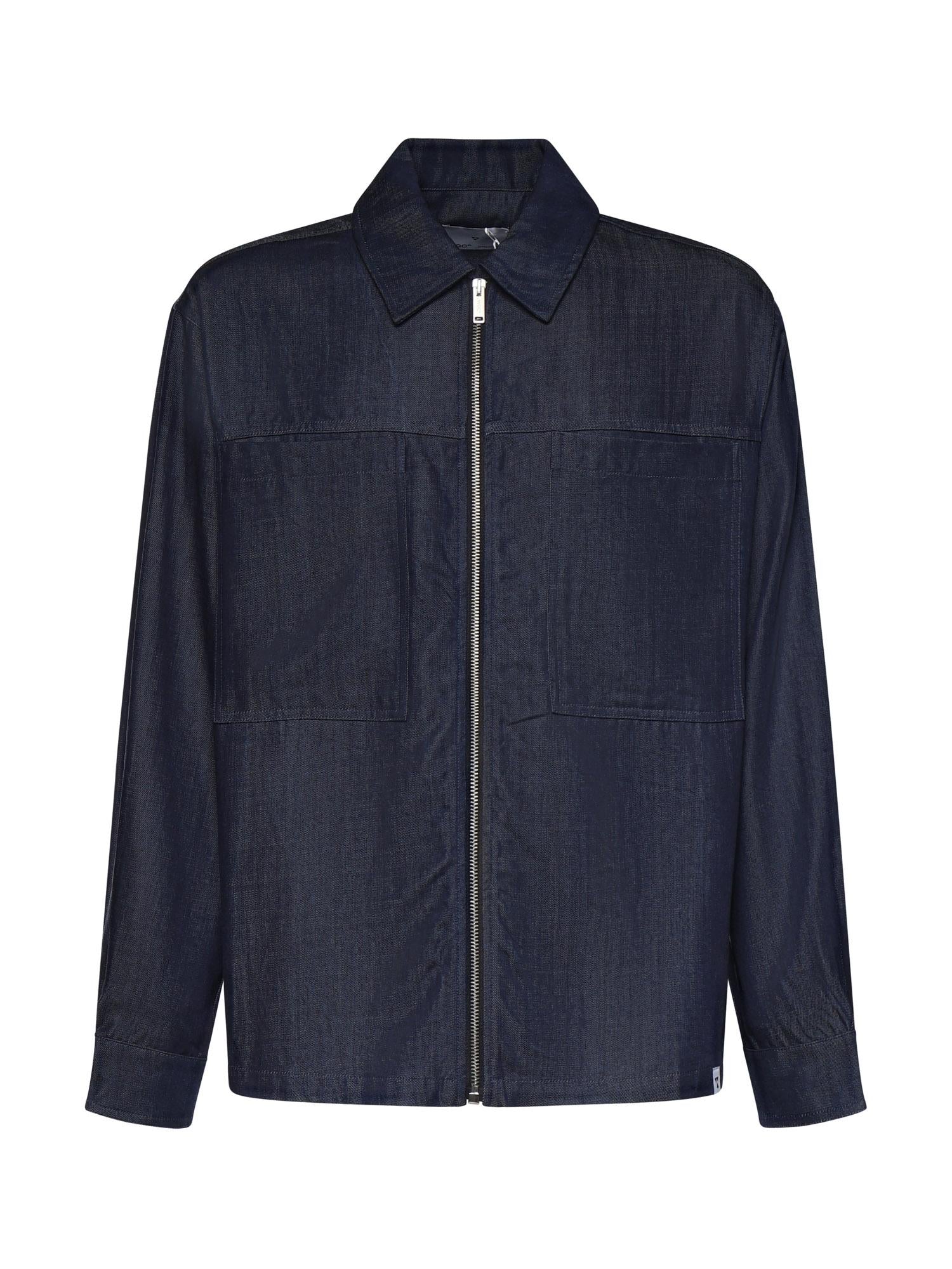 Overshirt Suva in lyocell 026ST150DE BLU SCURO WOC 