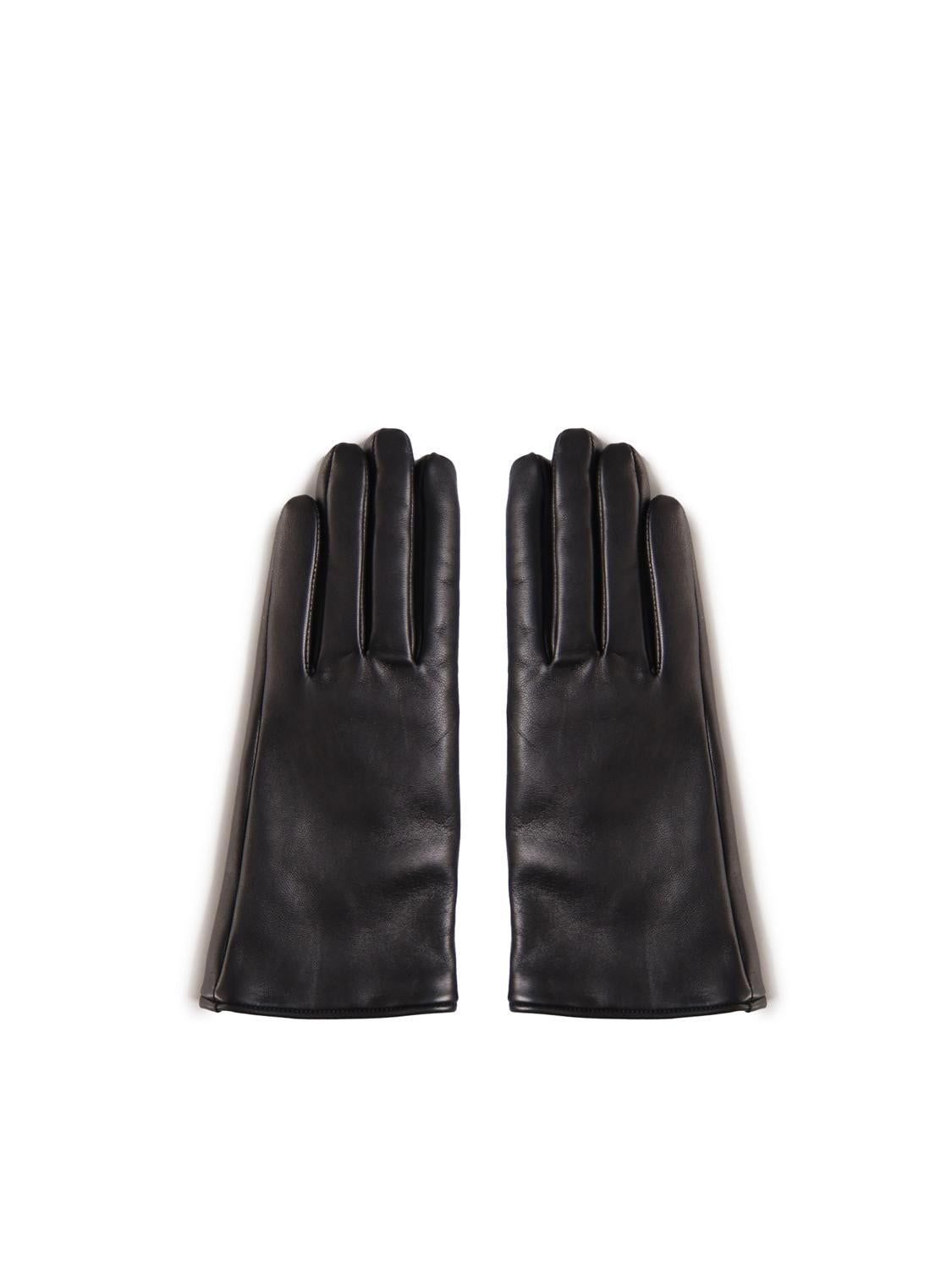Guanti corti Cassandre in pelle di agnello e cashmere 7603413 YO6801080 SAINT LAURENT 