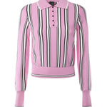 Maglia stile polo a righe 105809 A2UON3Z PINKO 